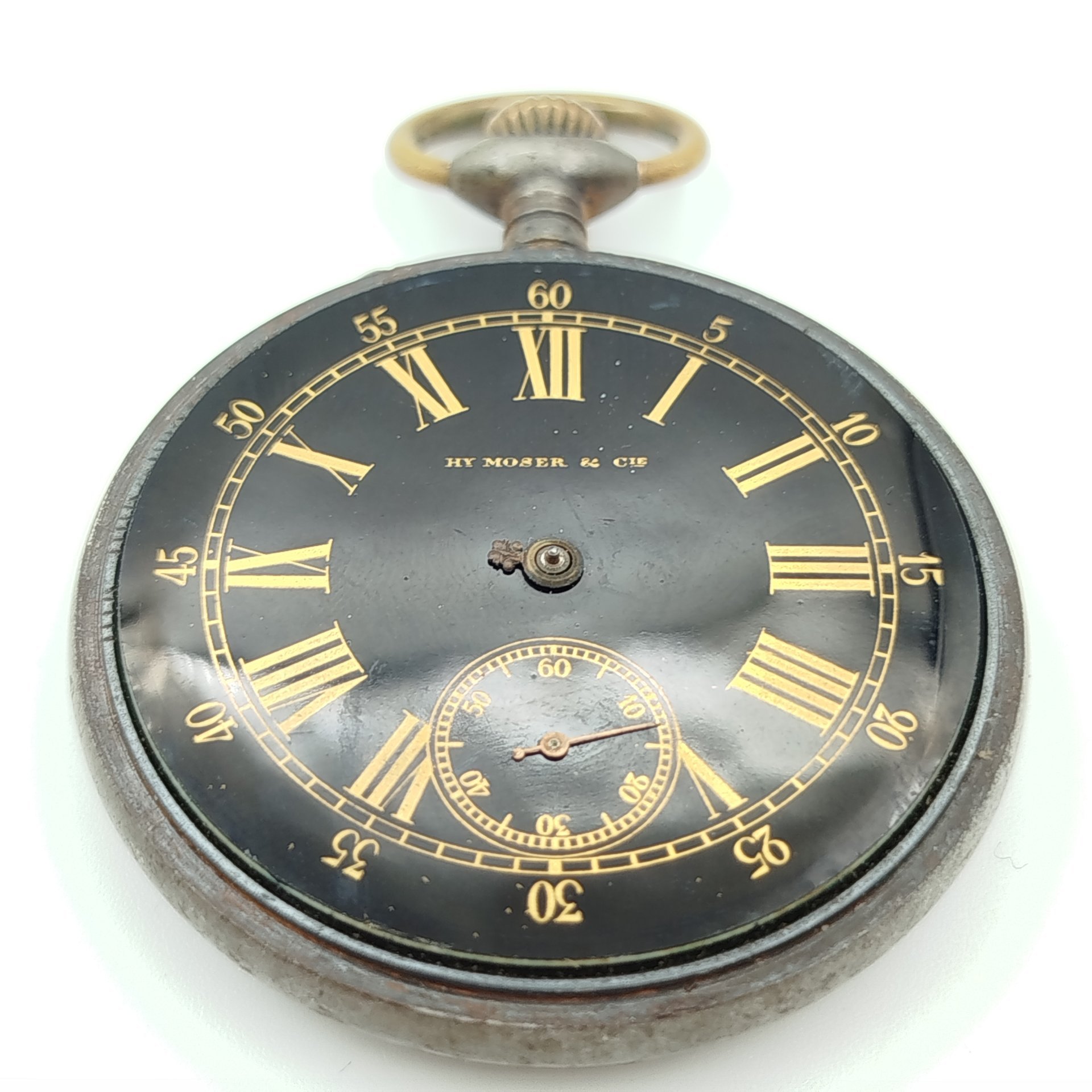 Часы карманные, сплав металлов, стекло, эмаль, Henry Moser & Cie (Мозер), Швейцария