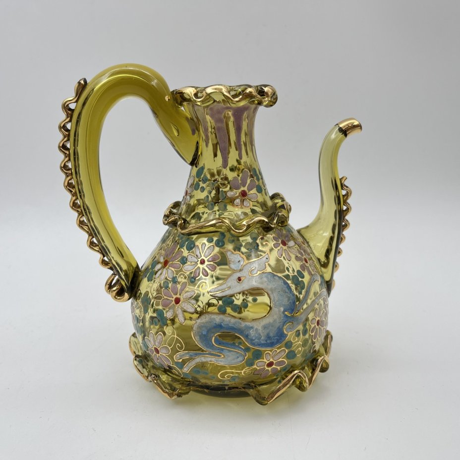Кувшинчик, стекло, эмаль, роспись, золочение, Западная Европа, 1930-1970 гг.