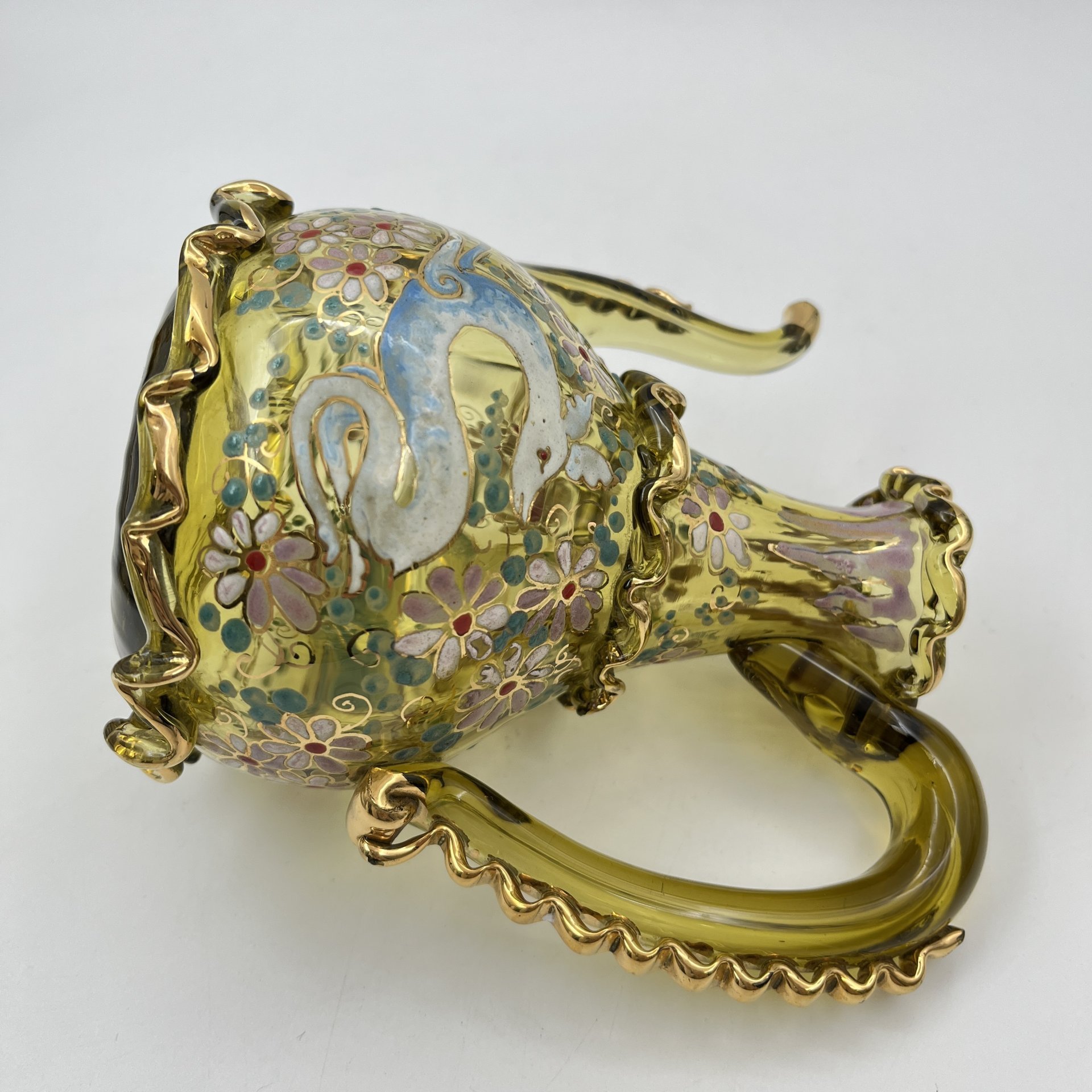 Кувшинчик, стекло, эмаль, роспись, золочение, Западная Европа, 1930-1970 гг.