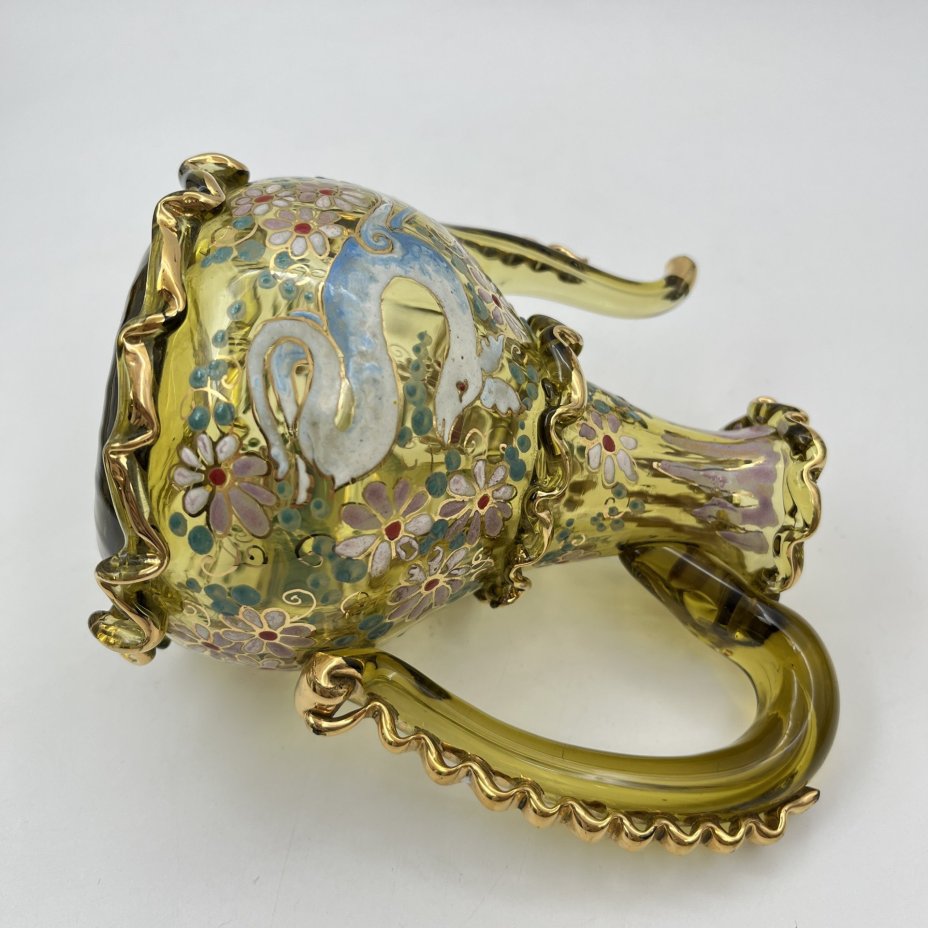 Кувшинчик, стекло, эмаль, роспись, золочение, Западная Европа, 1930-1970 гг.