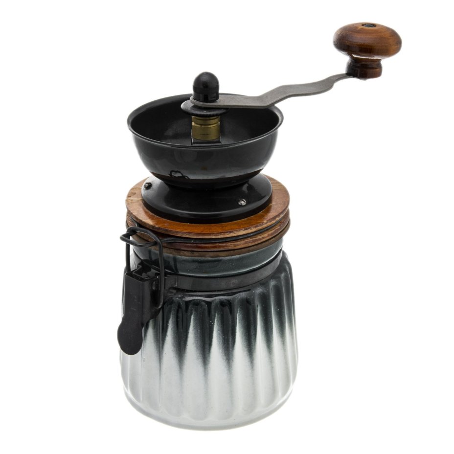 Кофемолка ручная с рифлёным туловом, Ленинградский завод «Стройфаянс»