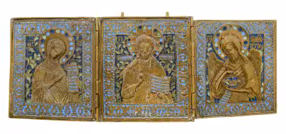 Складень "Деисусный чин", латунь, эмаль, Российская Империя, 1870-1890 гг.