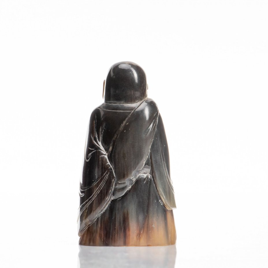 Статуэтка "Хотей" (Бог богатства), рог, резьба, Китай, 1970-1980 гг.