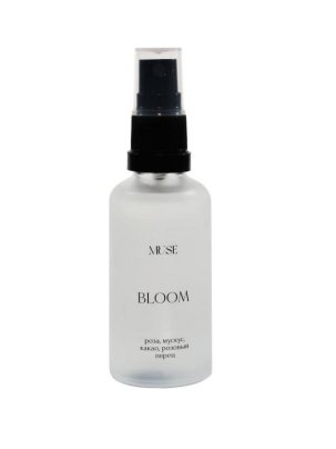 Спрей для текстиля BLOOM (ноты: роза, мускус, какао, розовый перец), 50 мл, Muse