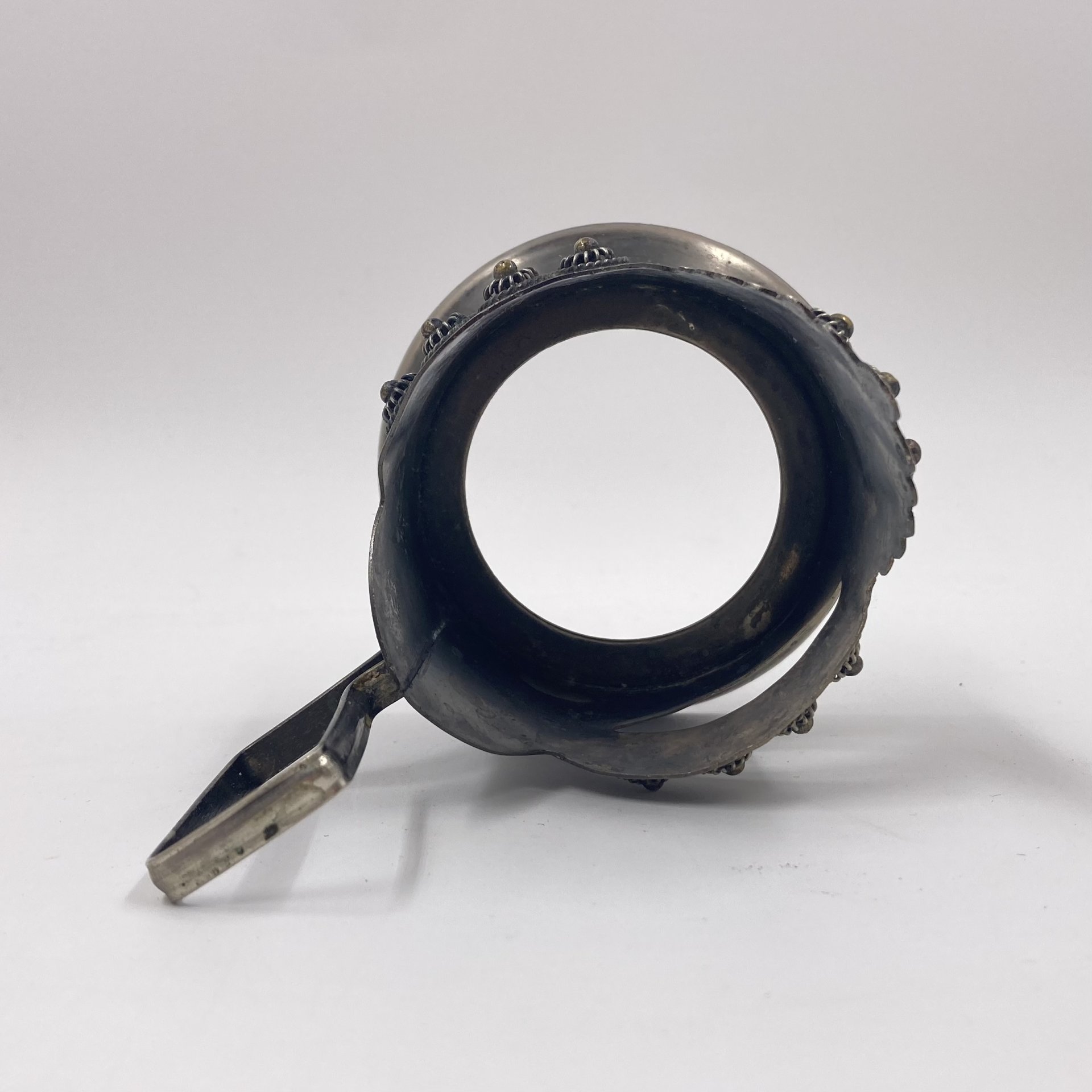 Подстаканник "Бусины большие", мельхиор (медь-никель), СССР, 1970-1980 гг.