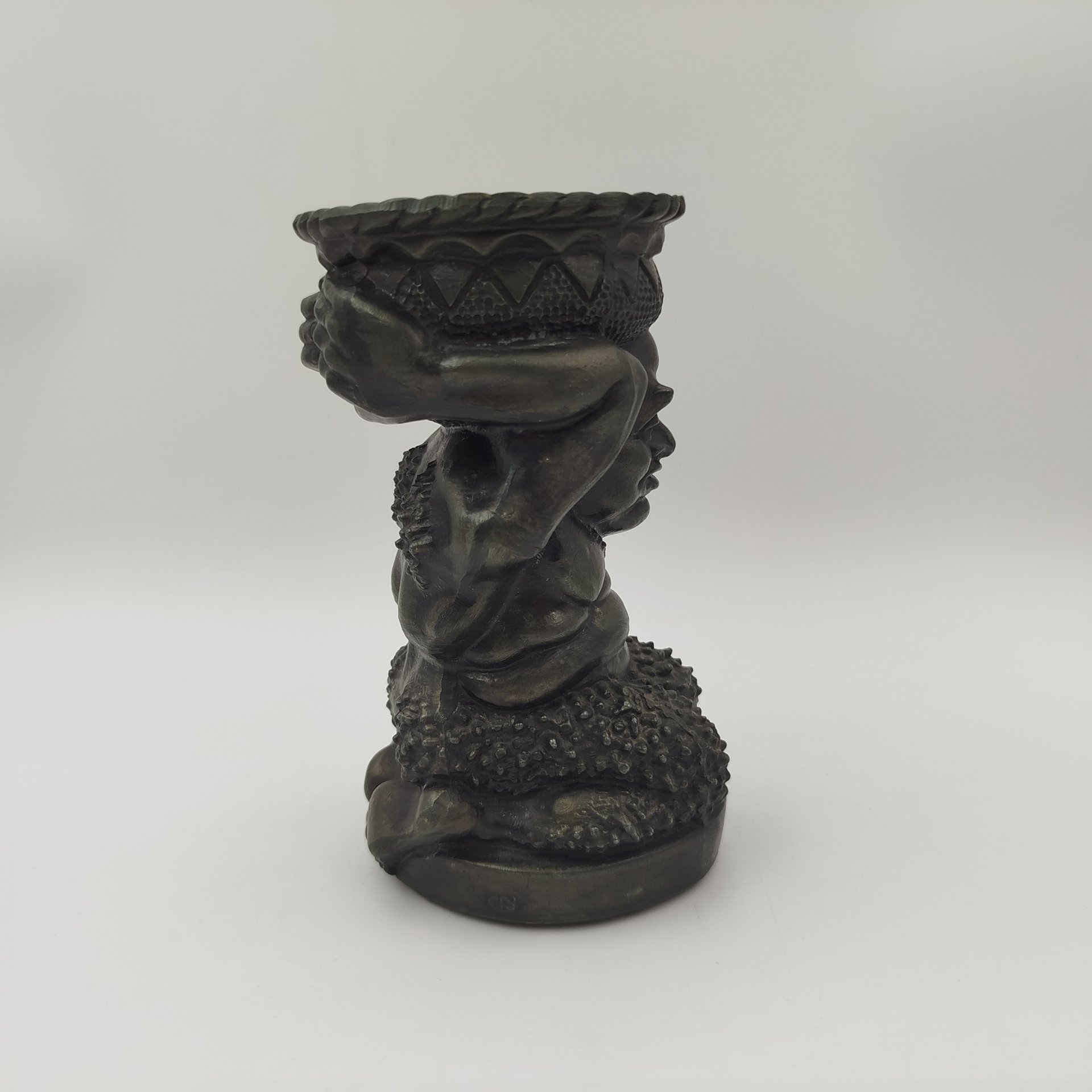 Пепельница "Сатир", силумин, крашение, СССР, 1970-1990 гг.