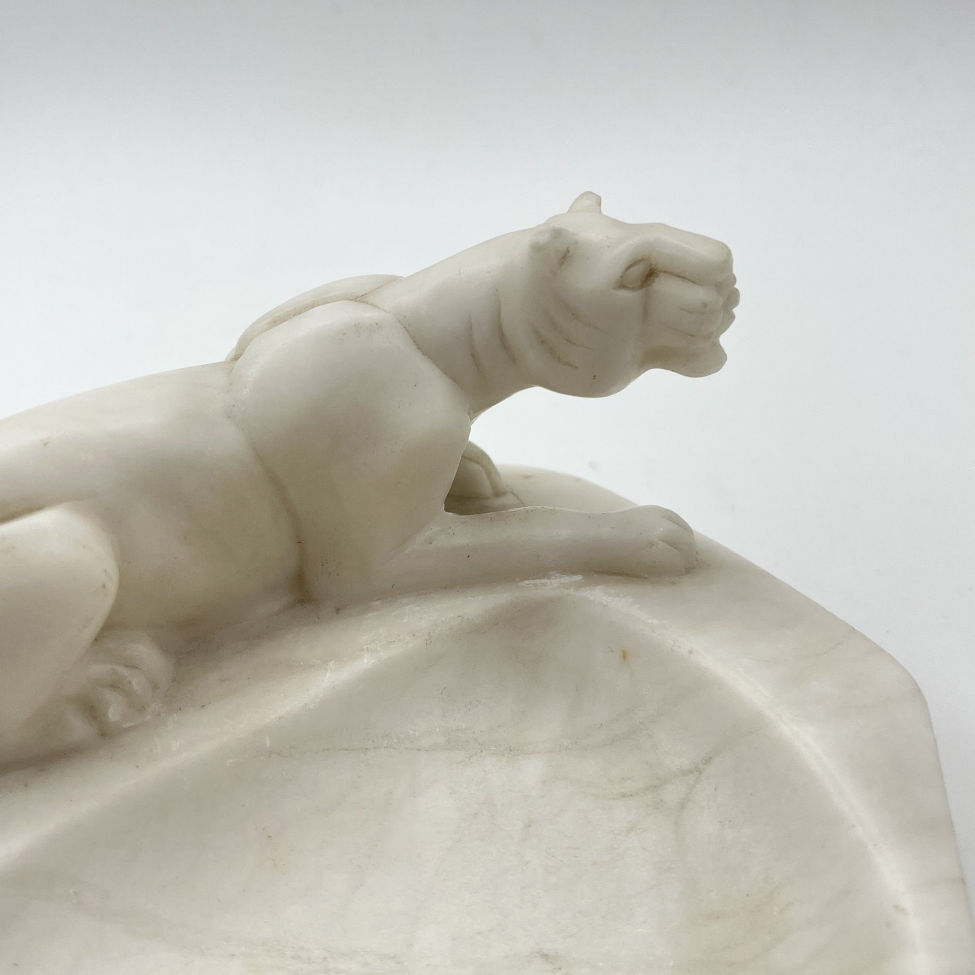 Пепельница "Пантера", мрамор, резьба, СССР, 1970-1990 гг.