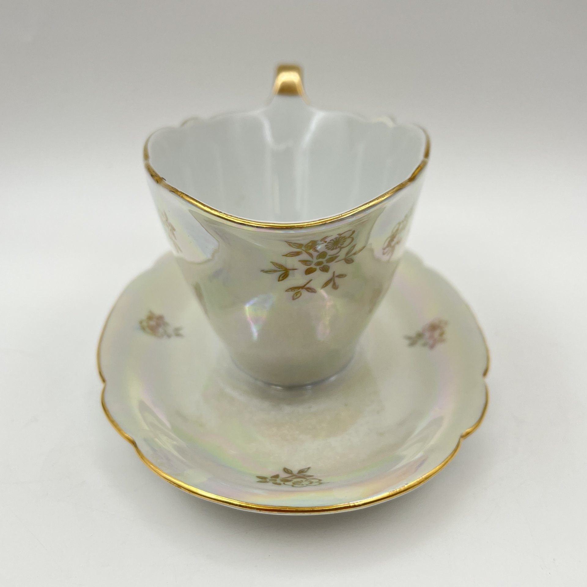 Соусник "Роза", фарфор, деколь, люстр, золочение, Kahla, ГДР, 1968-1987 гг.