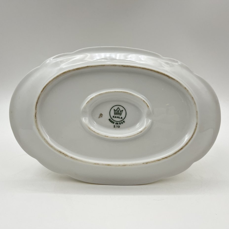 Соусник "Роза", фарфор, деколь, люстр, золочение, Kahla, ГДР, 1968-1987 гг.