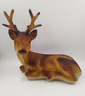 Копилка "Олень" (большая), композитный материал, роспись, СССР, 1970-1990 гг.