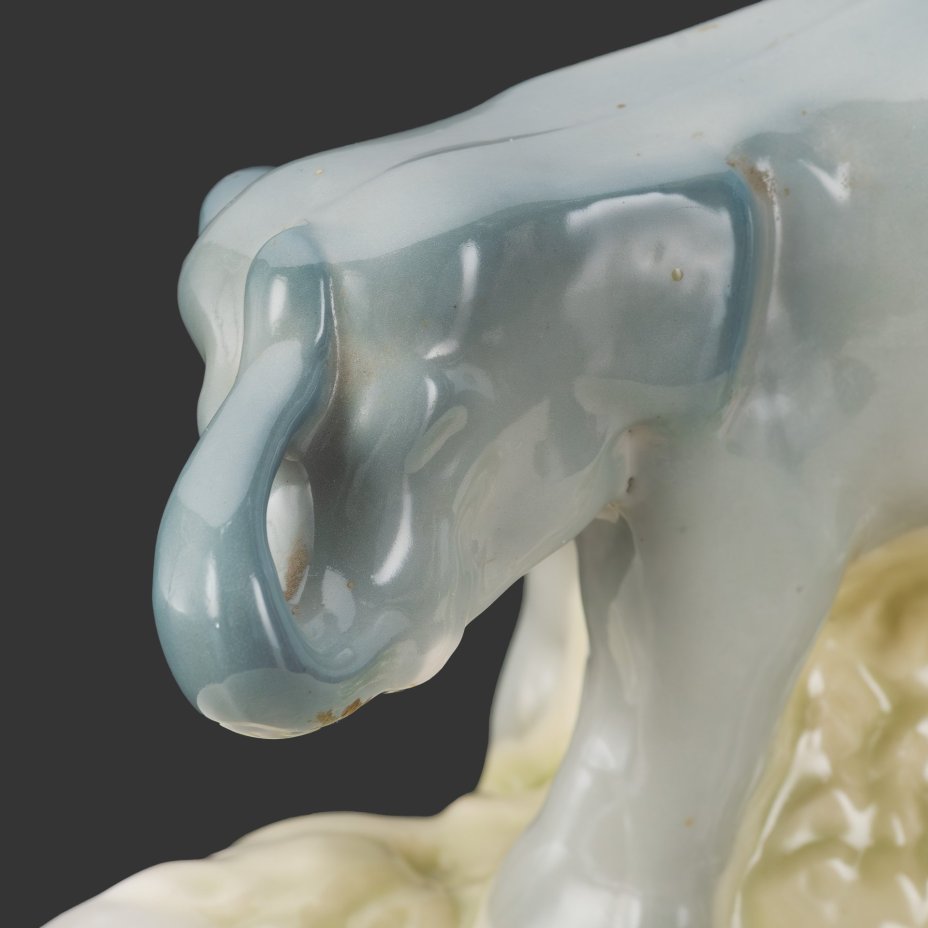 Мыльница/пепельница «Слон», фаянс, роспись, Ленинградский завод «Стройфаянс», СССР, 1950-1960 гг.