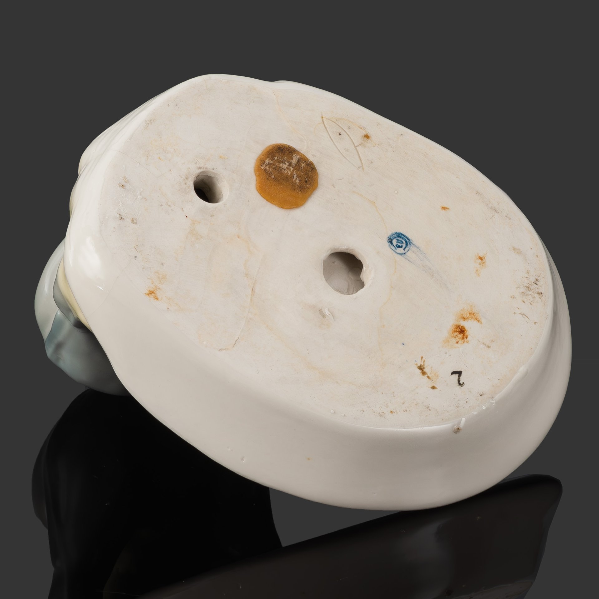 Мыльница/пепельница «Слон», фаянс, роспись, Ленинградский завод «Стройфаянс», СССР, 1950-1960 гг.