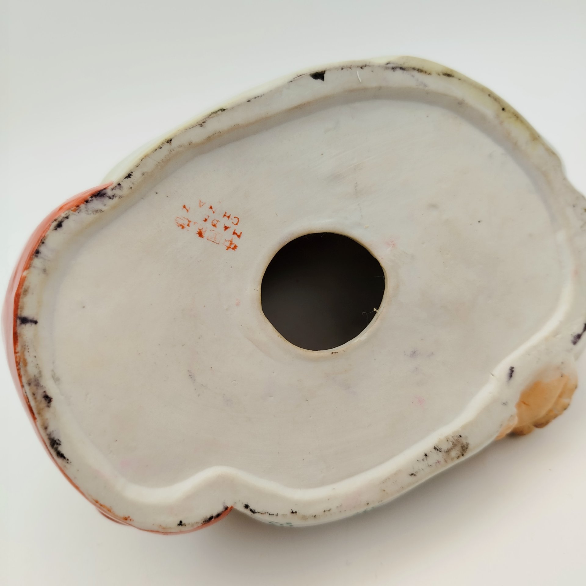 Статуэтка "Хотей с карако" (божество счастья), фарфор, бисквит, роспись, золочение, Китай, 1960-1980 гг.