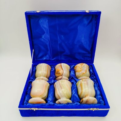 Набор из шести рюмок в коробке, оникс, Российская Федерация, 2000-2020 гг.