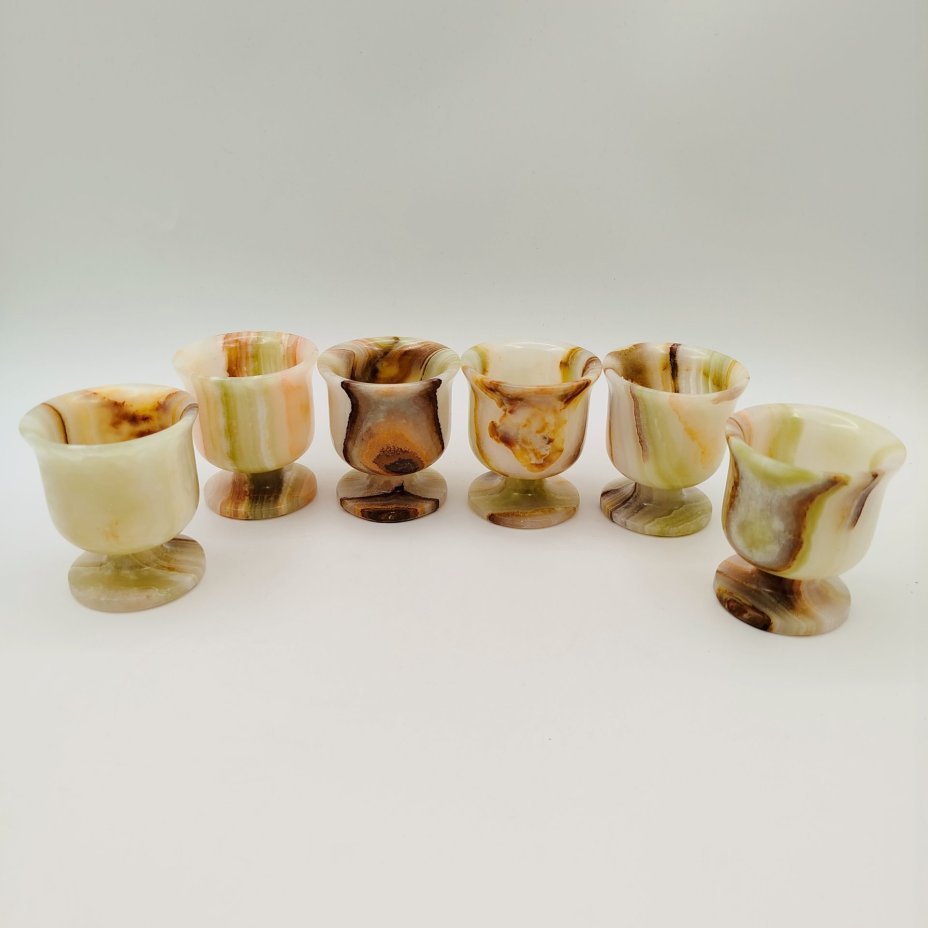 Набор из шести рюмок в коробке, оникс