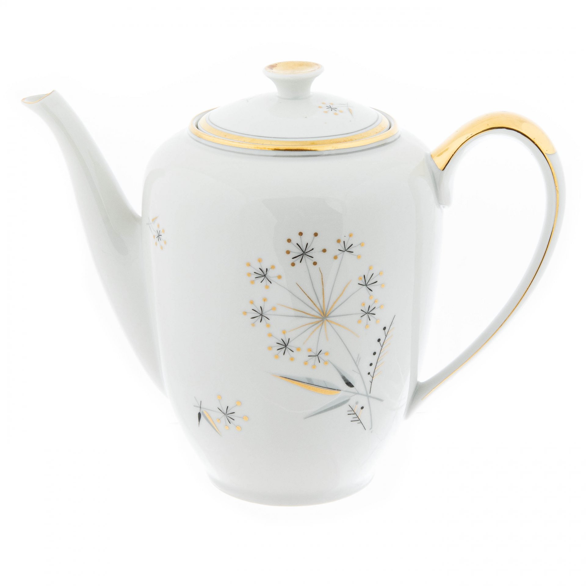 Сервиз чайный на 6 персон (21 предмет), фарфор, деколь, золочение, "Weisswasser porcelain works", Германия, 1957-1990 гг. — фото 2