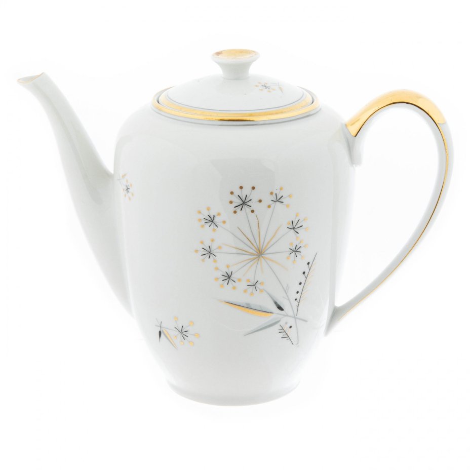 Сервиз чайный на 6 персон (21 предмет), фарфор, деколь, золочение, "Weisswasser porcelain works", Германия, 1957-1990 гг.