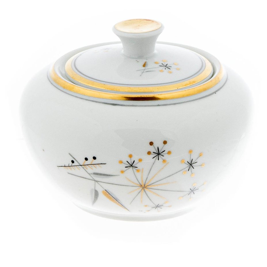 Сервиз чайный на 6 персон (21 предмет), фарфор, деколь, золочение, "Weisswasser porcelain works", Германия, 1957-1990 гг.