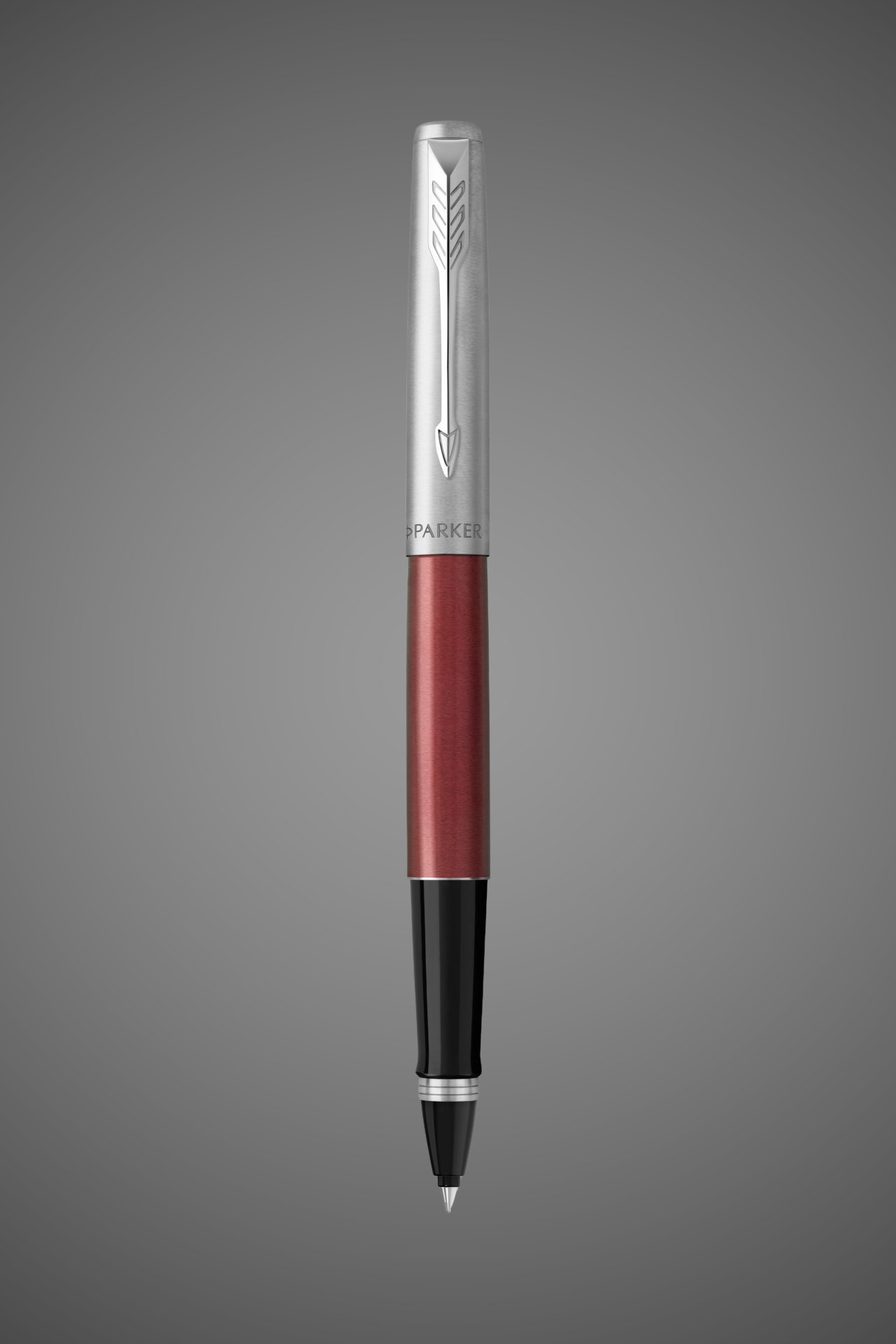 Ручка-роллер Parker (Паркер) Jotter Core T63 Kensington Red CT M F.BLK, Лаки и смолы: лак, нержавеющая сталь