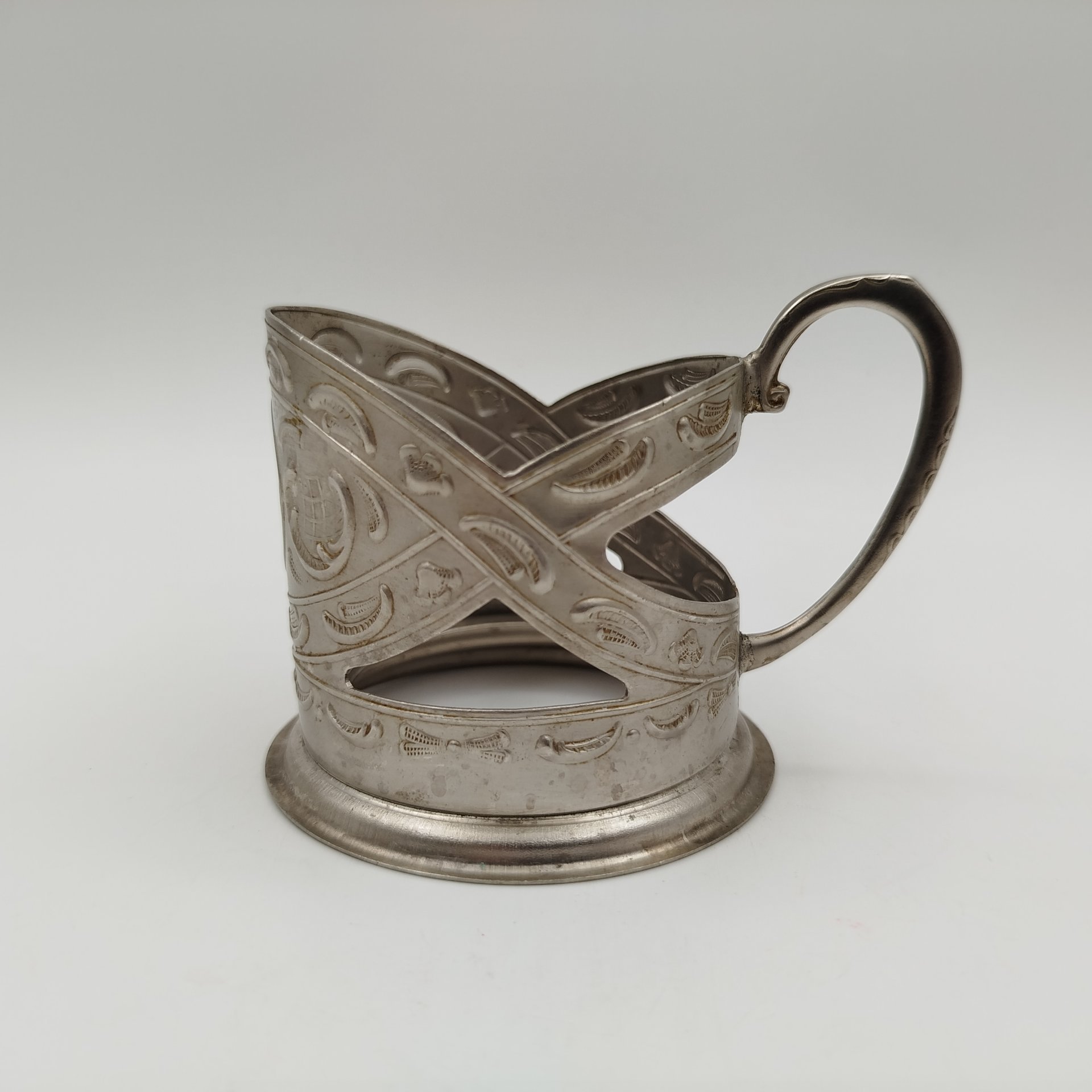 Подстаканник "Запорожье", мНЦ (медь-никель-цинк), Вольнянский завод столовых приборов им. Шевченко (ЗiШ, ЗиШ), Вольнянский завод столовых приборов им. Шевченко (ЗiШ