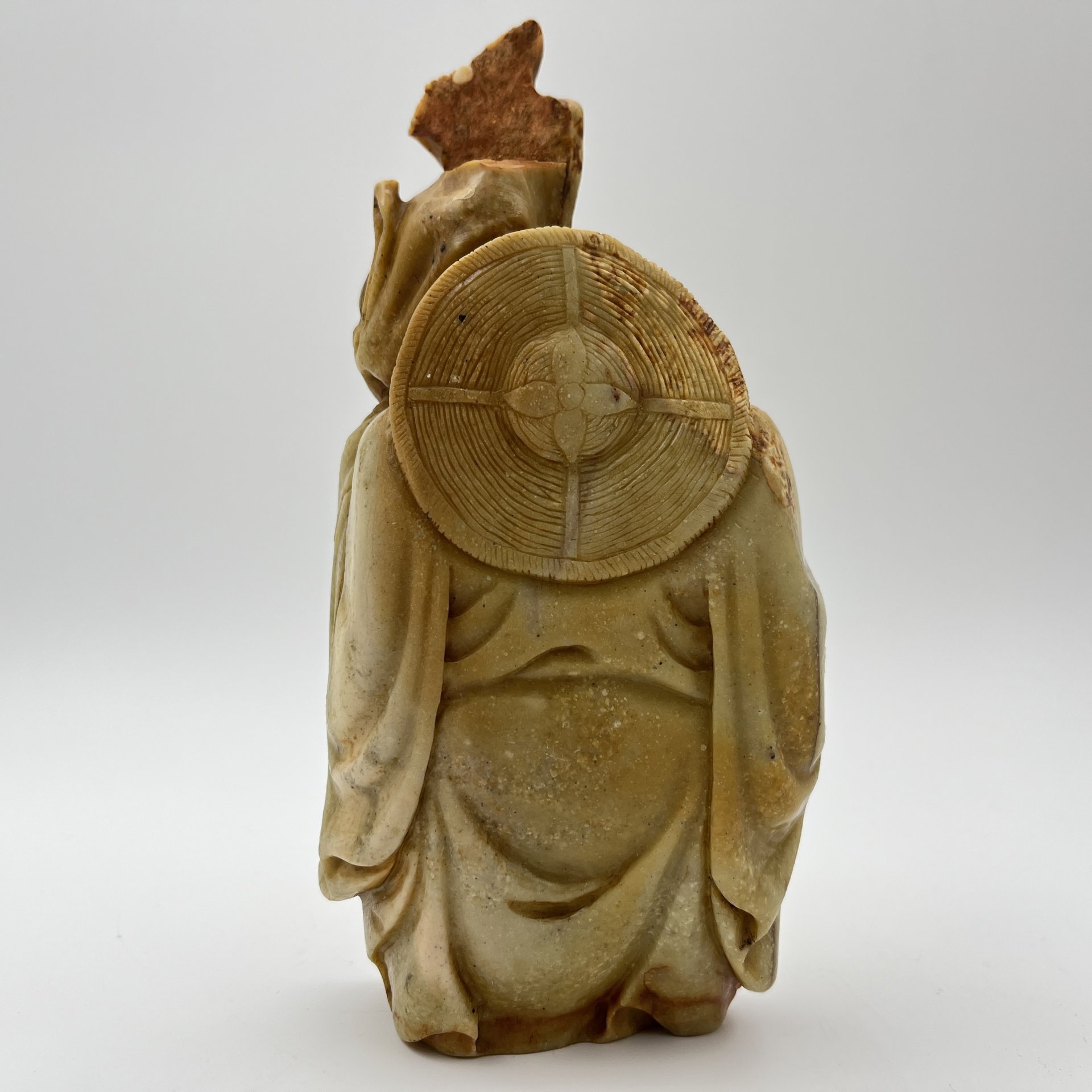 Статуэтка "Шоу-син" (божество долголетия), поделочный камень, резьба, Китай, 1950-1970 гг.