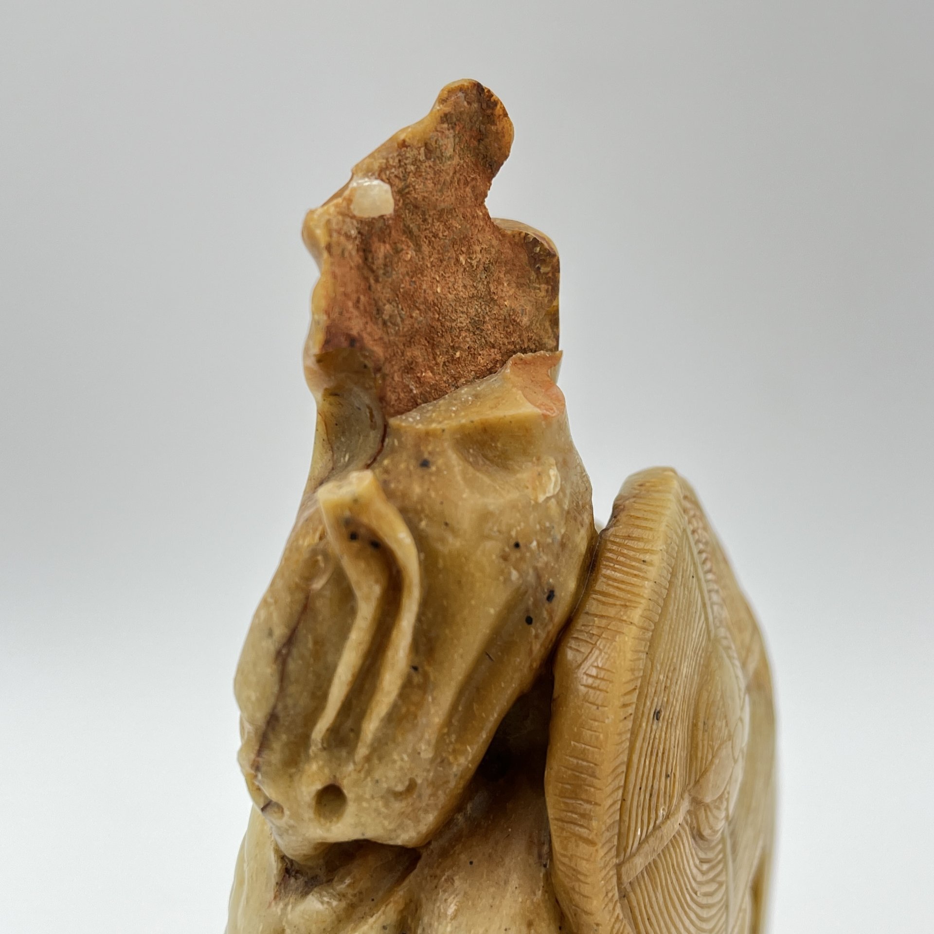 Статуэтка "Шоу-син" (божество долголетия), поделочный камень, резьба, Китай, 1950-1970 гг.