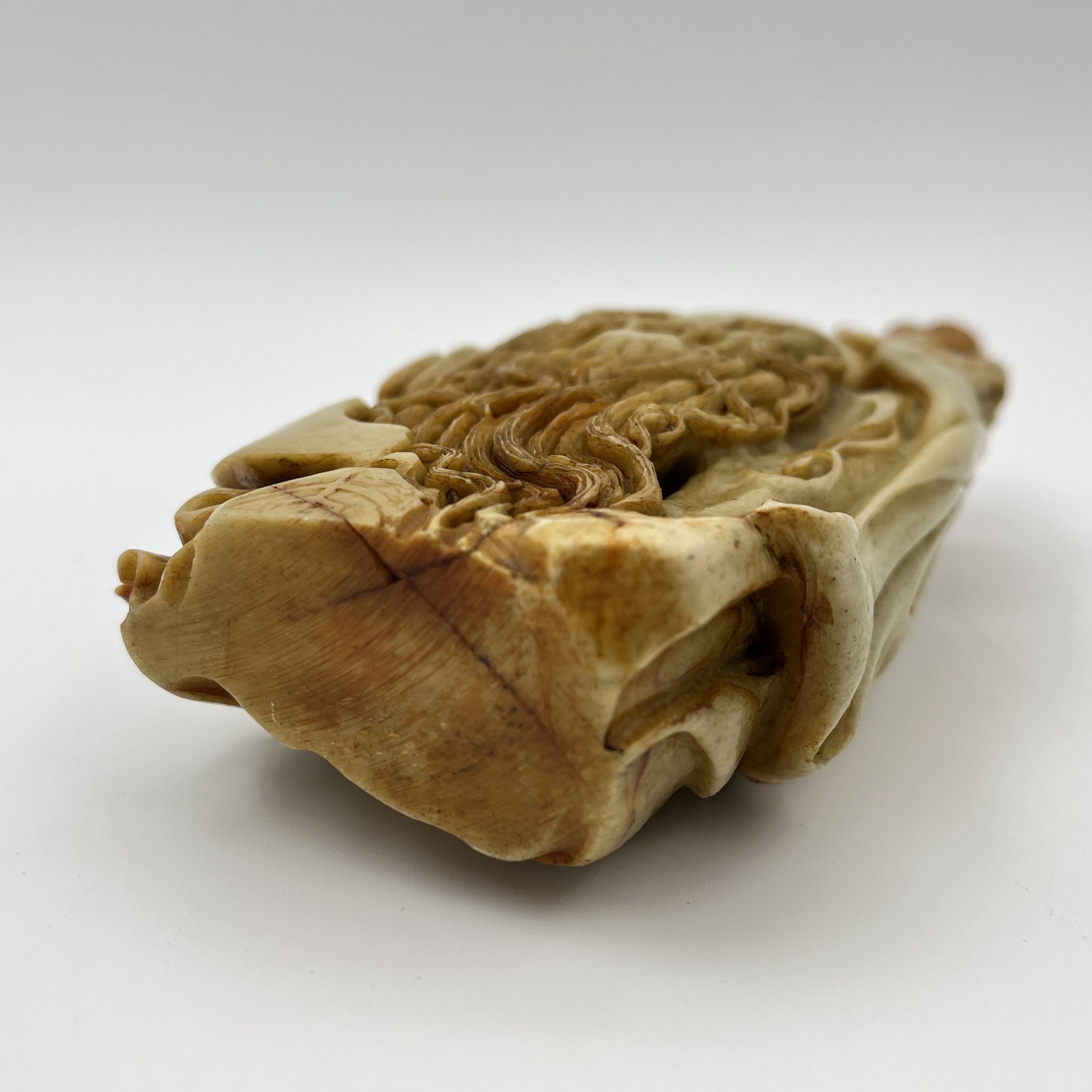 Статуэтка "Шоу-син" (божество долголетия), поделочный камень, резьба, Китай, 1950-1970 гг.