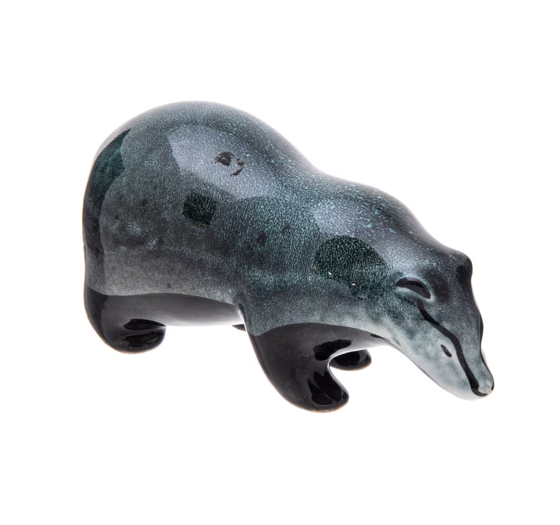 Статуэтка "Барсук", фаянс, глазурь, СССР, 1970-1990 гг.