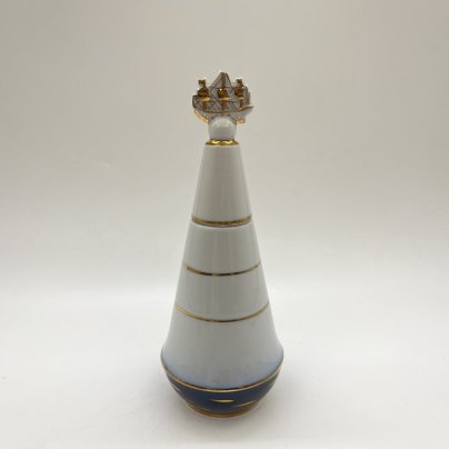 Штоф (графин) "Адмиралтейство" малый, фарфор, кобальт, золочение, Ленинградский фарфоровый завод (ЛФЗ), СССР, 1960-1970 гг.