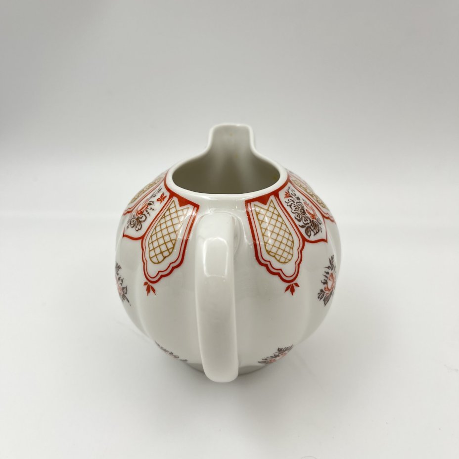 Молочник из сервиза "Фриз", фарфор, деколь, Ленинградский фарфоровый завод (ЛФЗ), СССР, 1970-1991 гг.