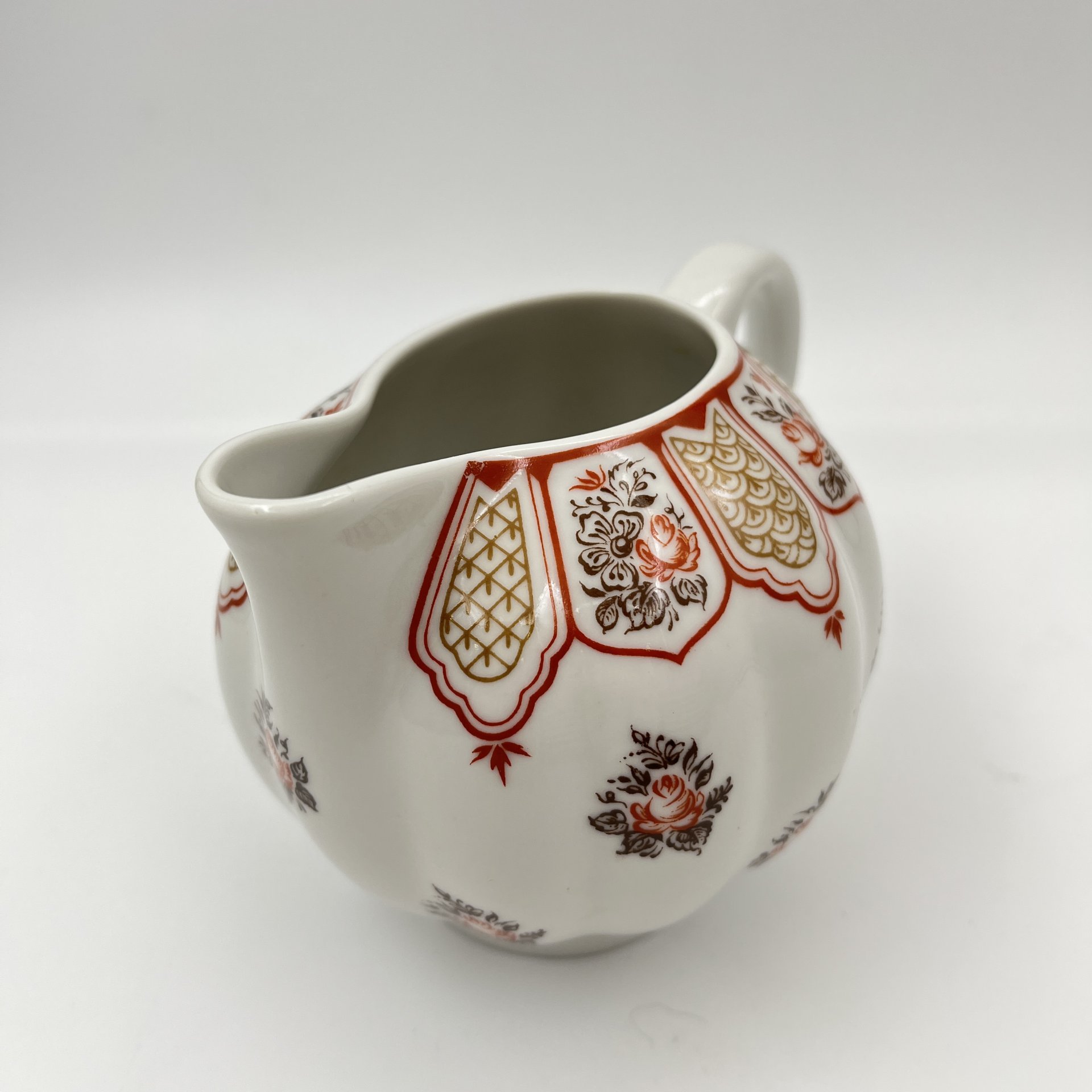 Молочник из сервиза "Фриз", фарфор, деколь, Ленинградский фарфоровый завод (ЛФЗ), СССР, 1970-1991 гг.