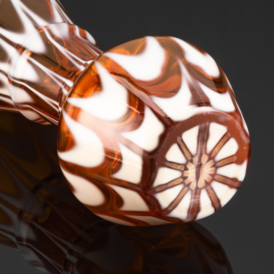 Ваза, стекло, сульфидно-цинковое, гутная техника, Стекольный завод «Красный май», СССР, 1960-1980 гг.