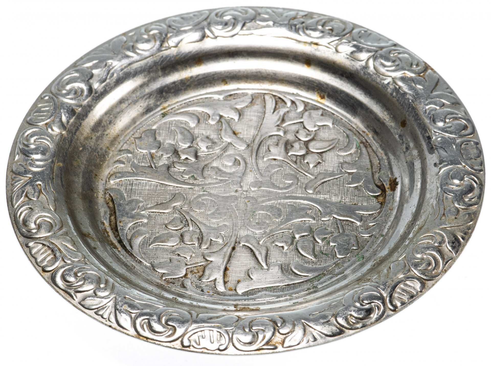 Подстаканник с блюдцем, мельхиор, СССР, 1950-1970 гг.