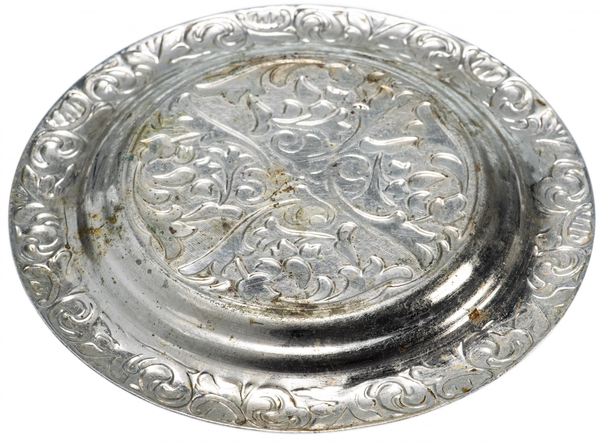 Подстаканник с блюдцем, мельхиор, СССР, 1950-1970 гг.