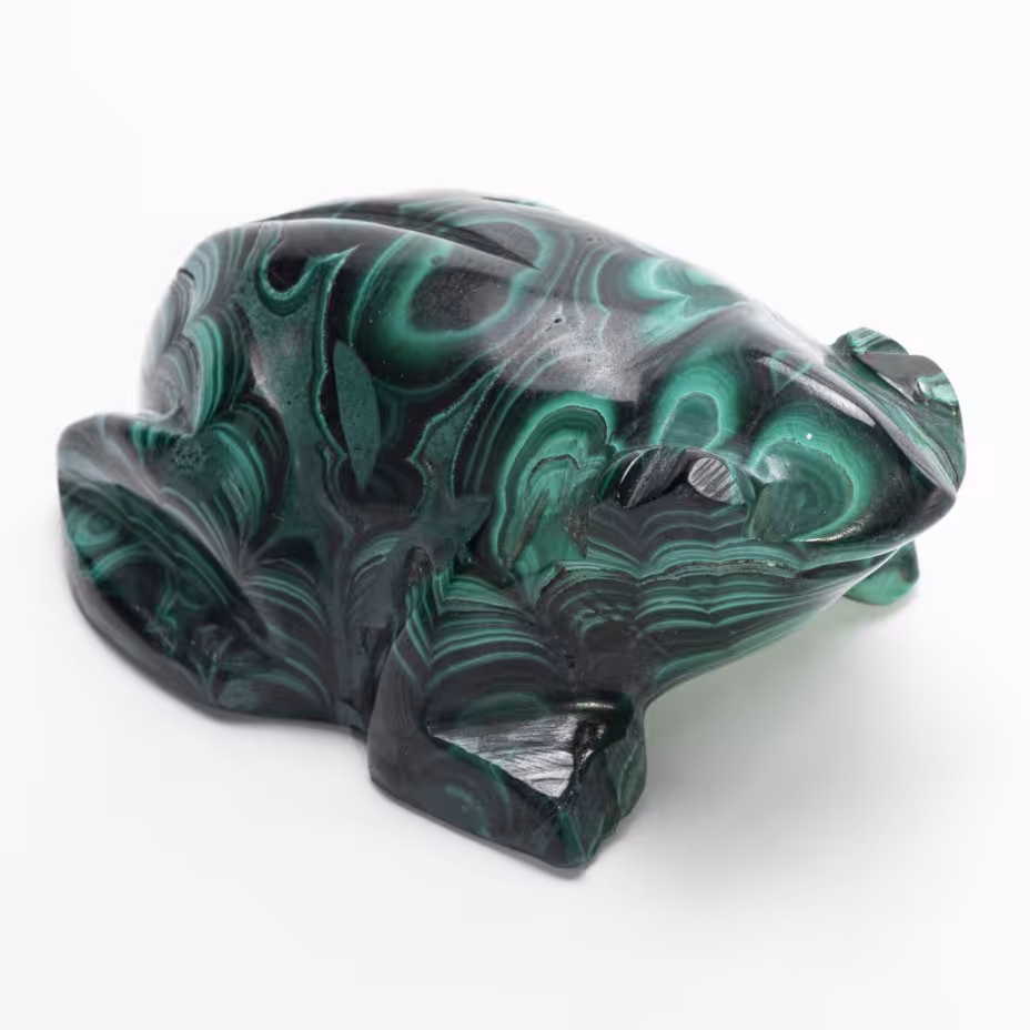 Статуэтка "Лягушка", малахит, резьба, Азия, 1990-2000 гг.