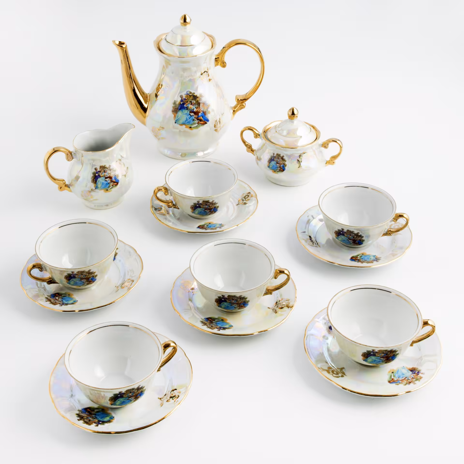 Кофейный сервиз "Мадонна" на 6 персон (15 предметов), Jugoporcelan Titov Veles