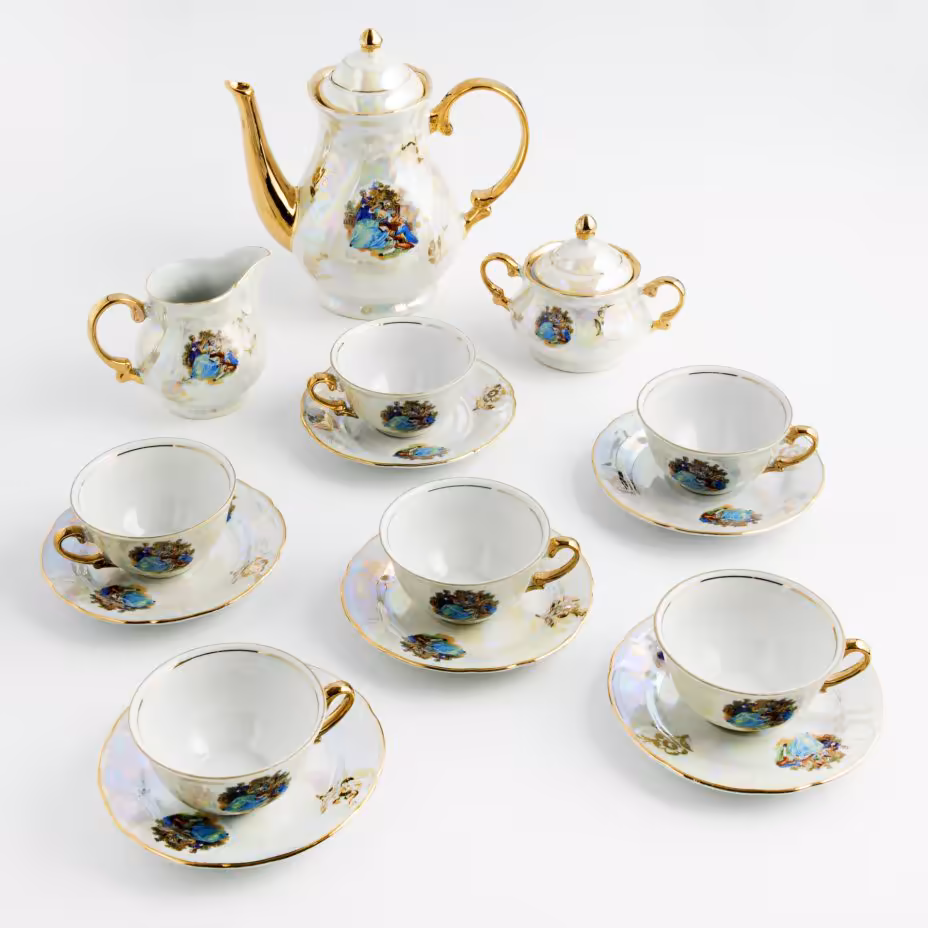 Кофейный сервиз "Мадонна" на 6 персон (15 предметов), Jugoporcelan Titov Veles