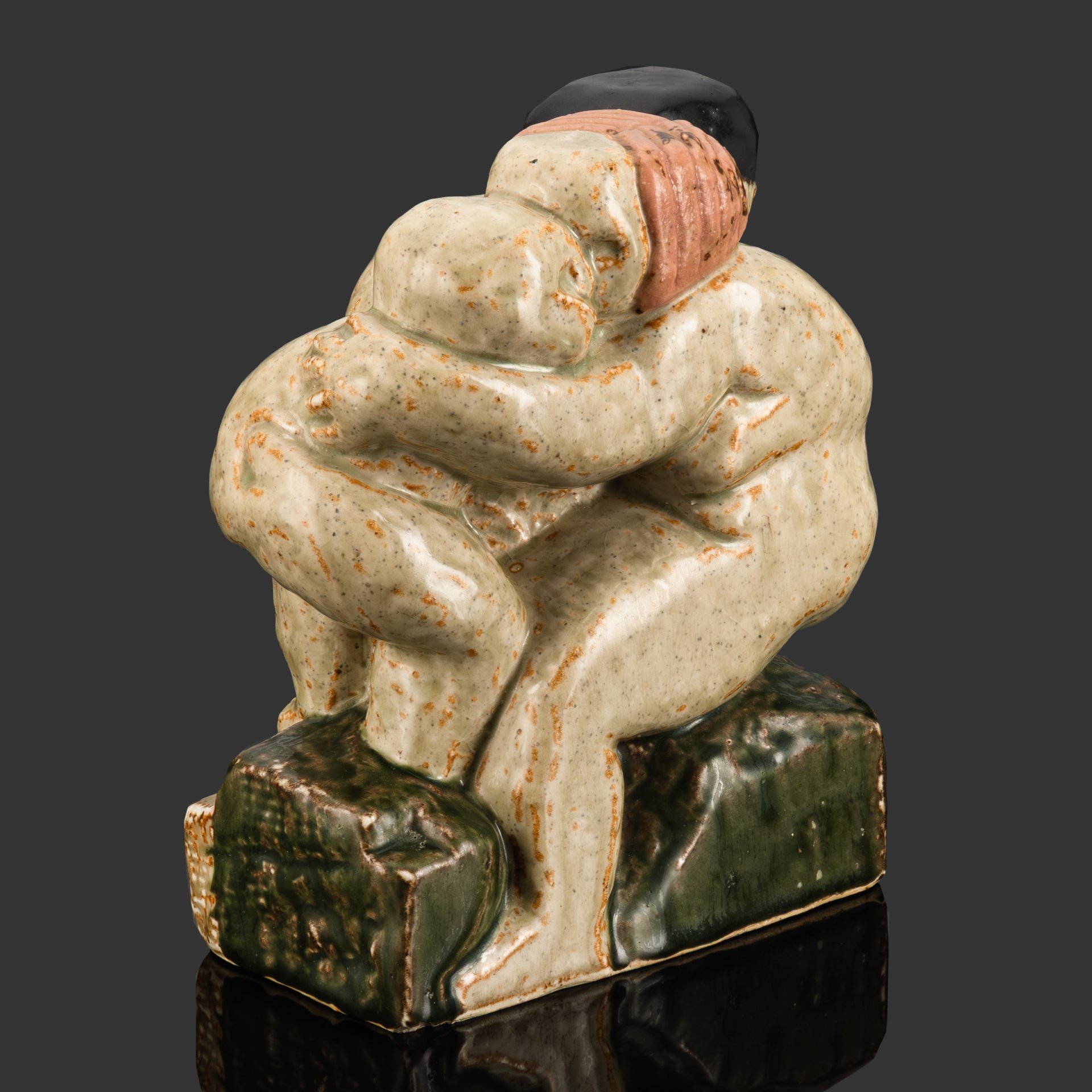 Скульптура "Семья", скульптор Henry Heerup (1907-1993 гг.), Royal Copenhagen — Aluminia, керамика, поливы, Дания, 1940-1969 гг.