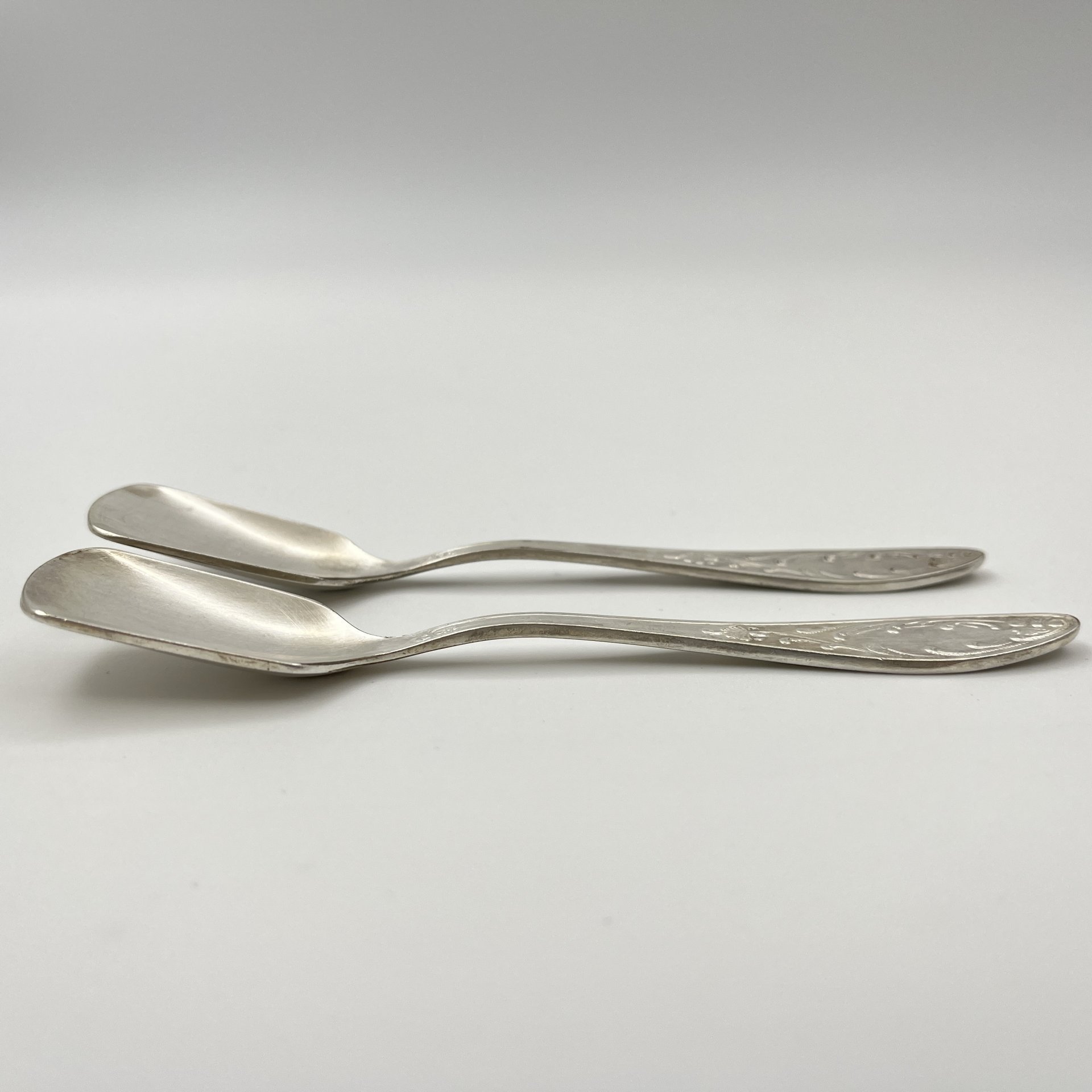 Пара лопаток для сахара "Пламя", мНЦ (медь-никель-цинк), Кольчугинский завод цветных металлов, СССР, 1960-1990 гг.