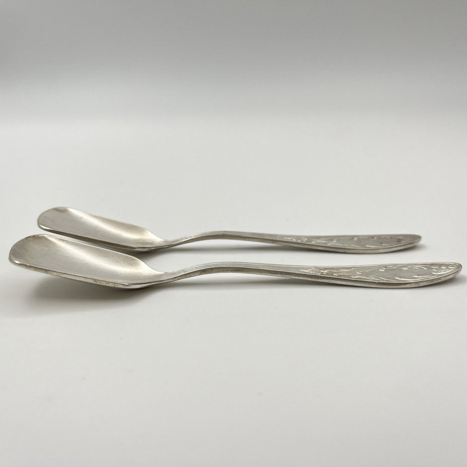 Пара лопаток для сахара "Пламя", мНЦ (медь-никель-цинк), Кольчугинский завод цветных металлов, СССР, 1960-1990 гг.