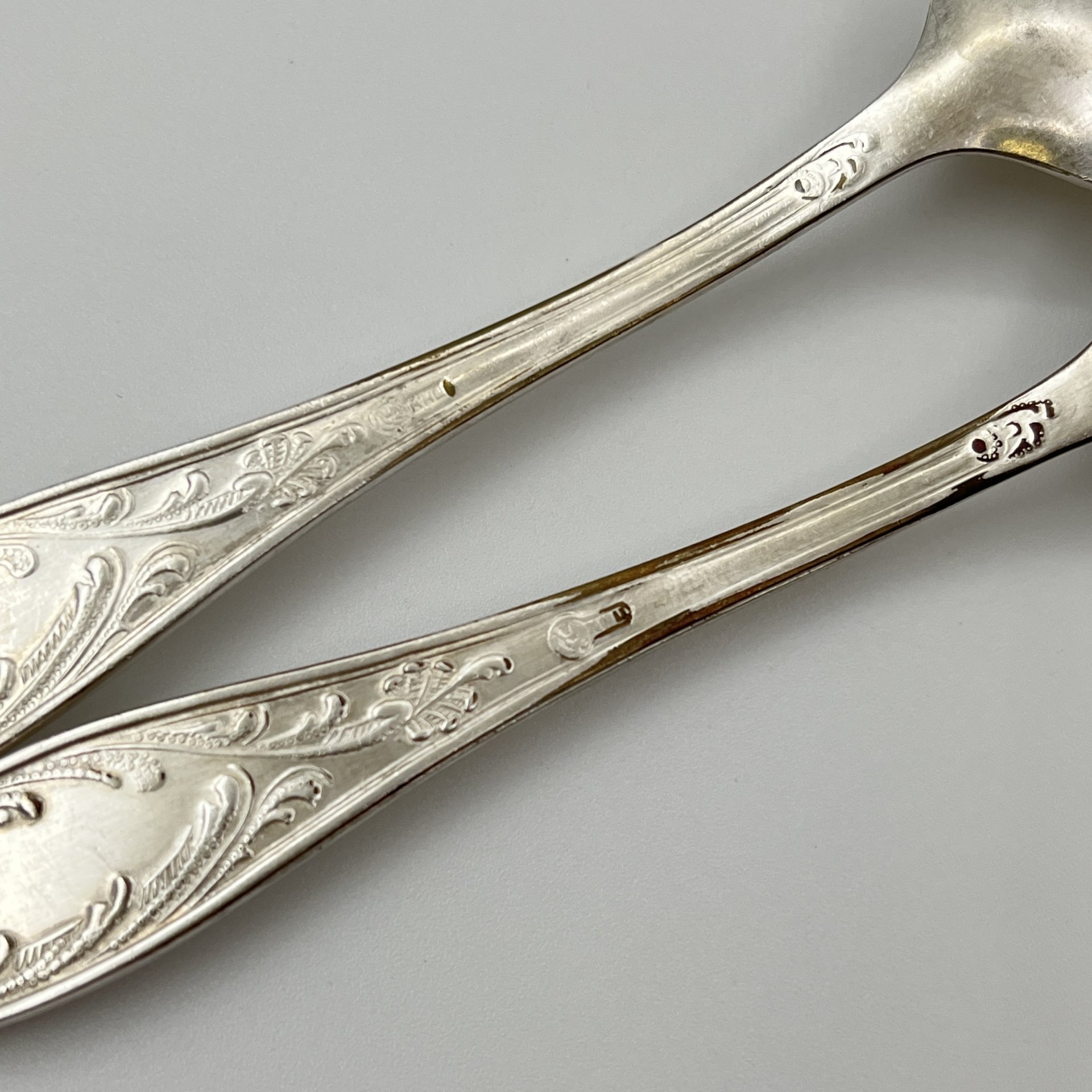 Пара лопаток для сахара "Пламя", мНЦ (медь-никель-цинк), Кольчугинский завод цветных металлов, СССР, 1960-1990 гг.