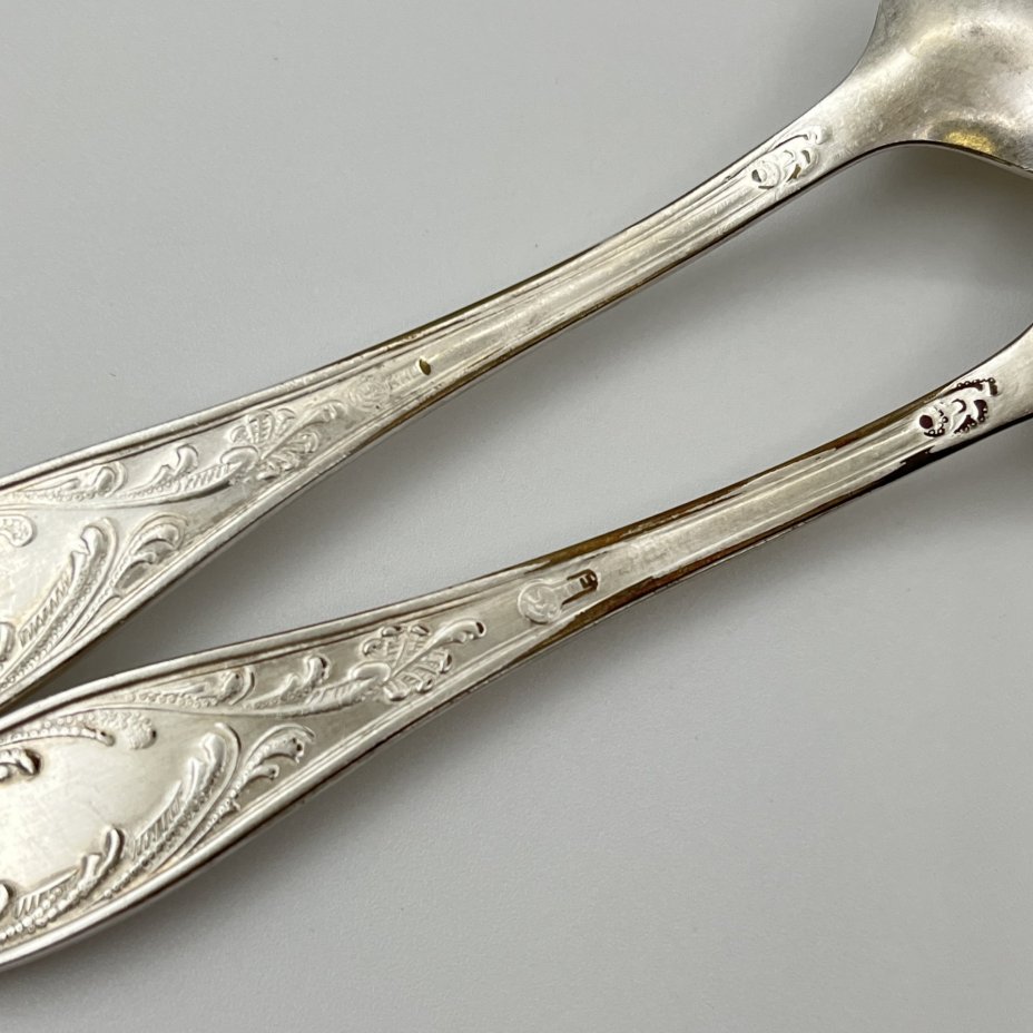 Пара лопаток для сахара "Пламя", мНЦ (медь-никель-цинк), Кольчугинский завод цветных металлов, СССР, 1960-1990 гг.