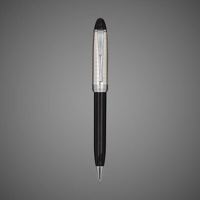 Шариковая ручка Aurora Ipsilon Quadra Silver Black CT, в подарочной коробке, Драгметаллы: серебро, смола