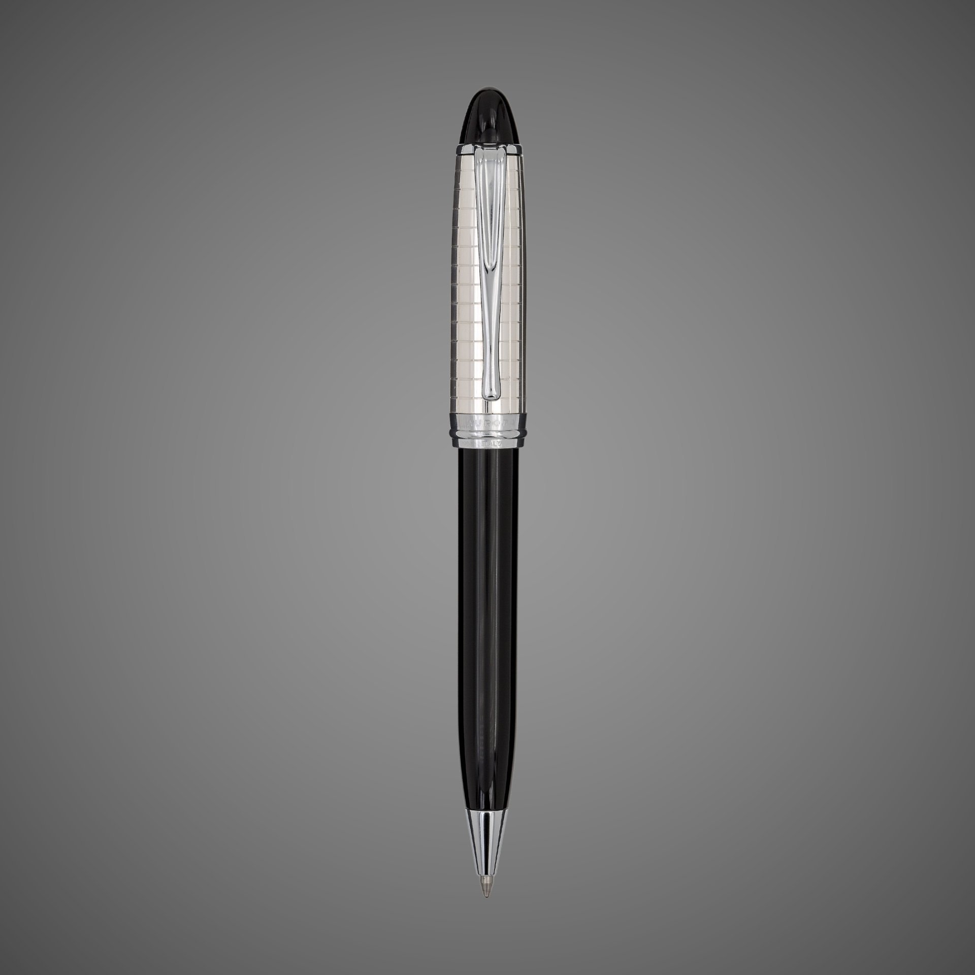 Шариковая ручка Aurora Ipsilon Quadra Silver Black CT, в подарочной коробке, Драгметаллы: серебро, смола