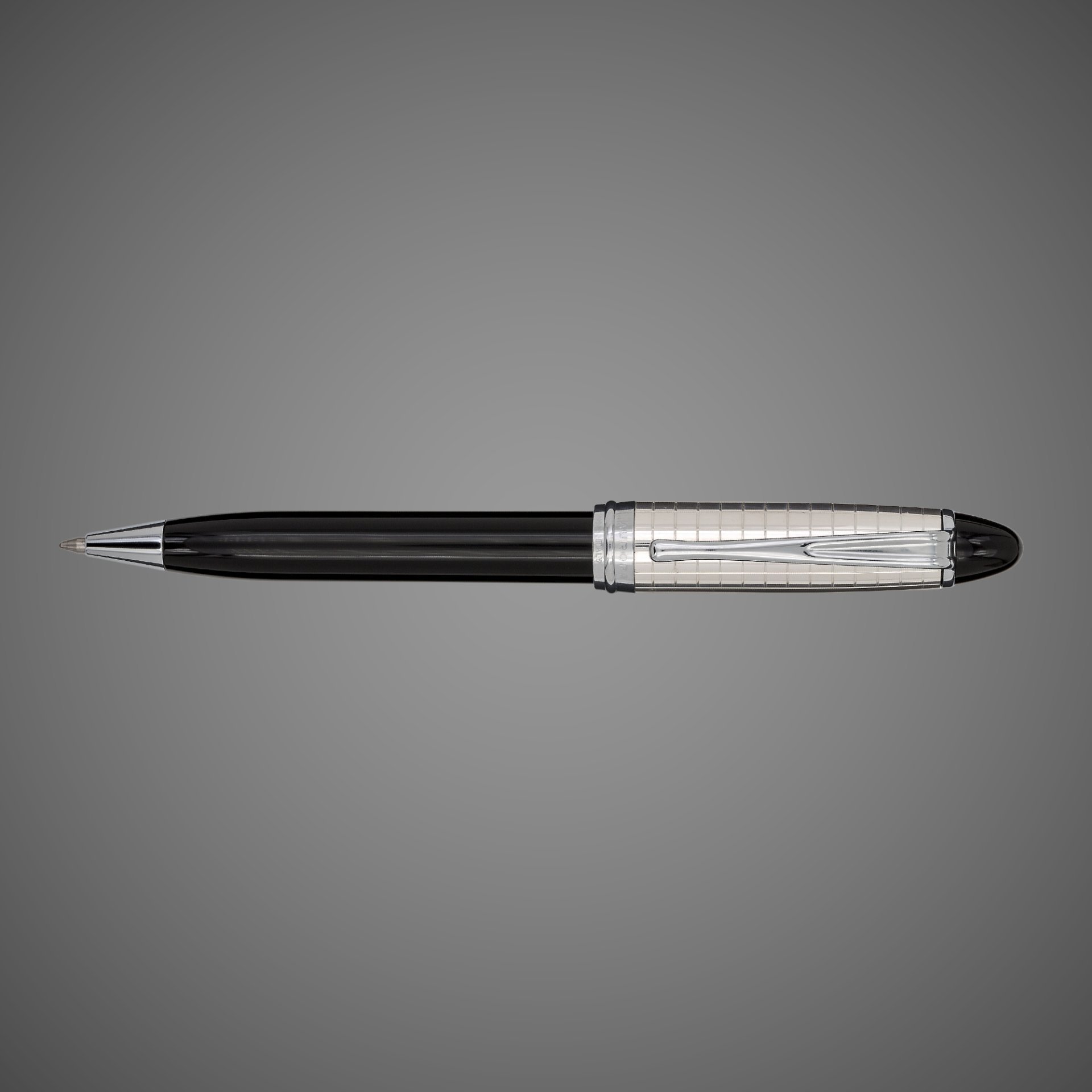 Шариковая ручка Aurora Ipsilon Quadra Silver Black CT, в подарочной коробке, Драгметаллы: серебро, смола