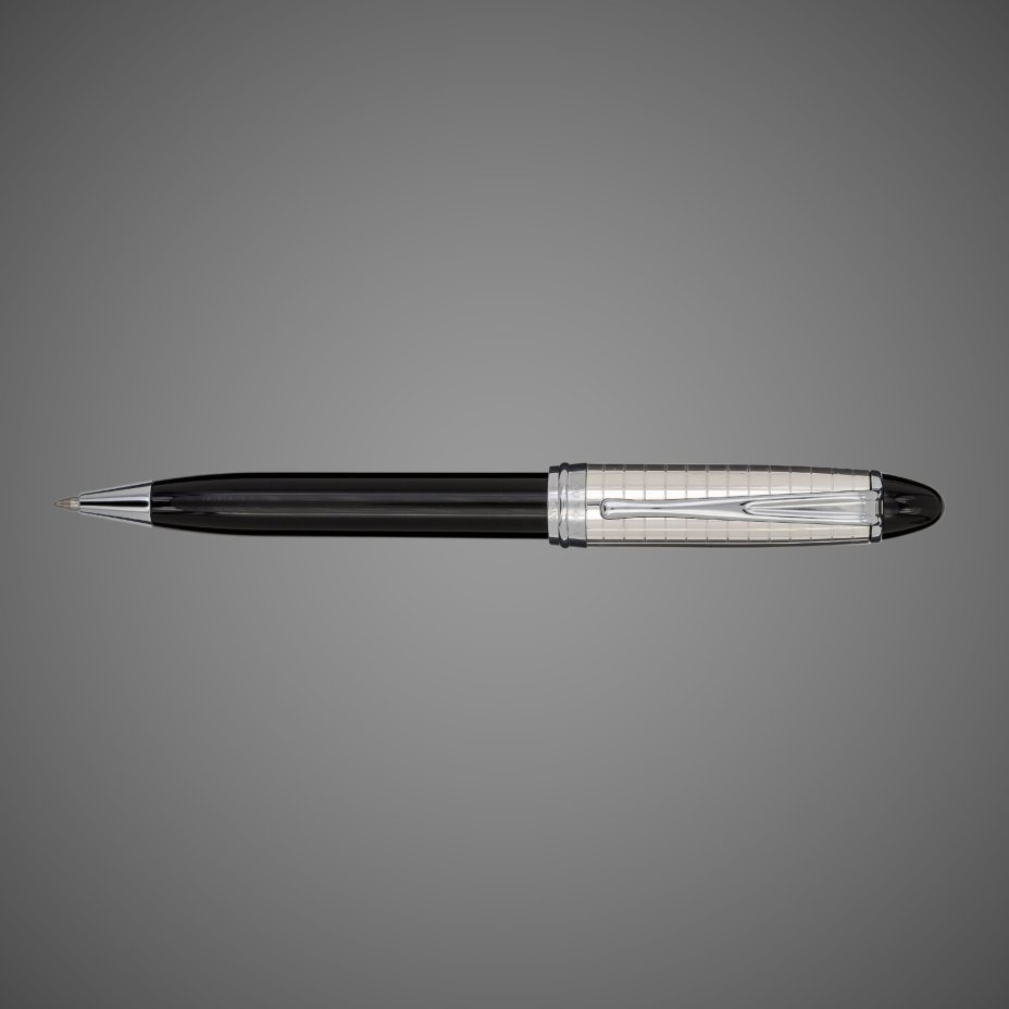 Шариковая ручка Aurora Ipsilon Quadra Silver Black CT, в подарочной коробке, Драгметаллы: серебро, смола