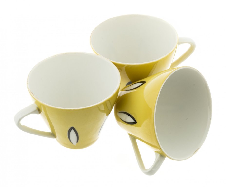 Сервиз кофейный на 6 персон (9 предметов), фарфор, крытьё, "Uhlstadt porcelain factory", ГДР, 1962 - 1968 гг., VEB Porzellanfabrik Uhlstädt