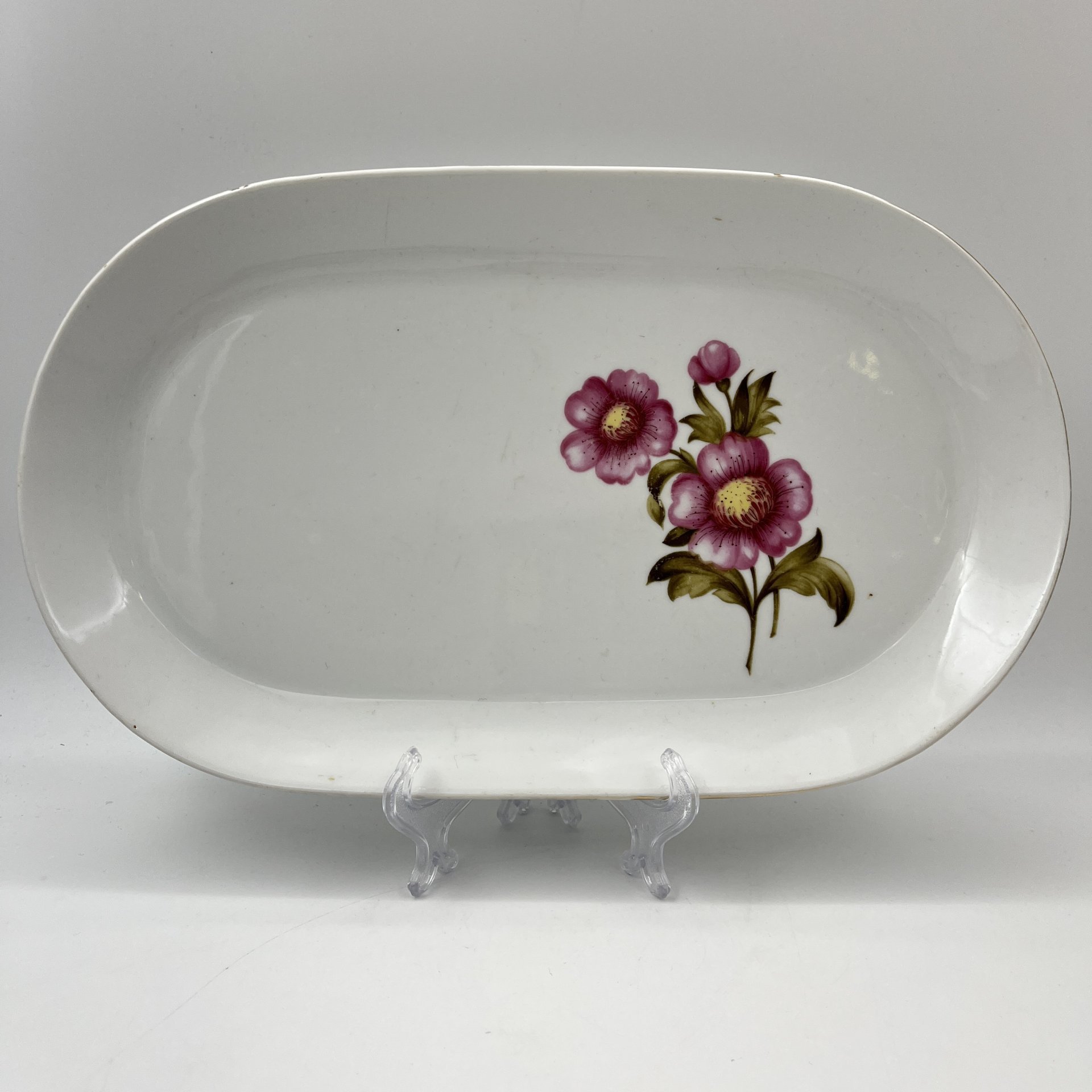 Набор сервировочный, украшенный цветочным декором (5 предметов)