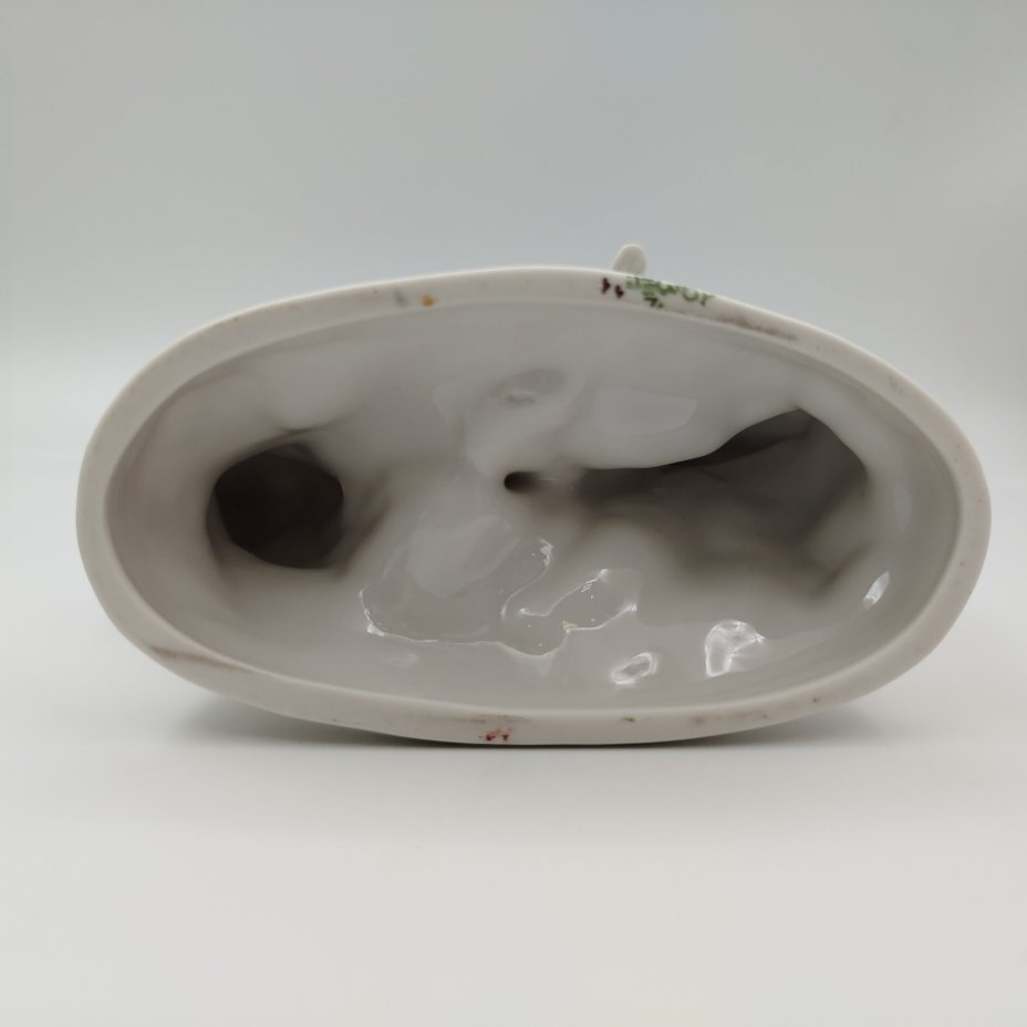 Статуэтка "Балерина-Кошка" ("Лисичка"), скульптор М.А. Интизарян, фарфор, люстр, золочение, Дмитровский фарфоровый завод (ДФЗ Вербилки), СССР, 1954-1965 гг.