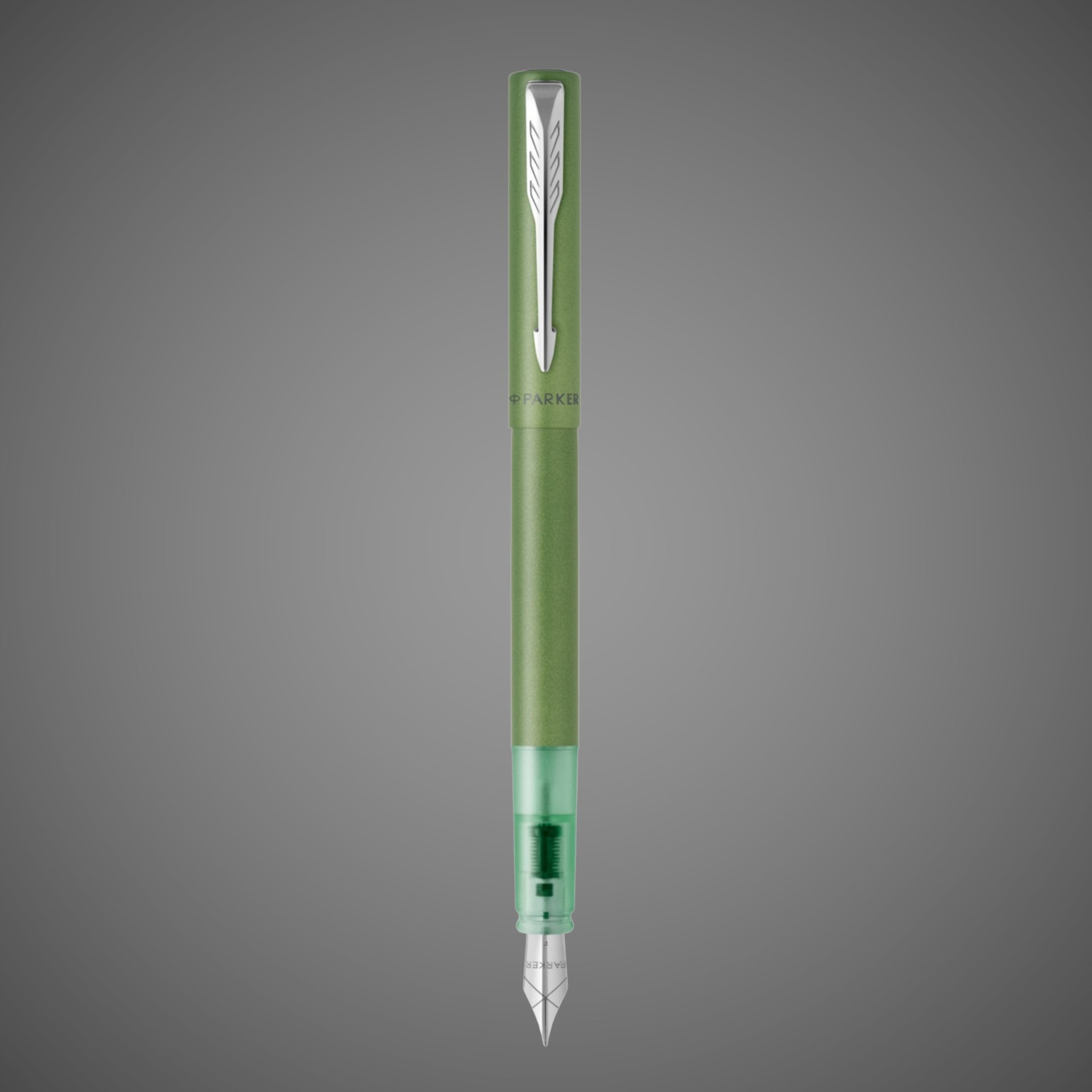 Перьевая ручка Parker Vector XL Green CT, цвет чернил blue, перо: F или M, в подарочной упаковке., Лаки и смолы: лак, металл, нержавеющая сталь, пластик, хром